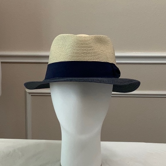 Tilley TOYO Fedora - Natural/Navy - Picture 7 of 14